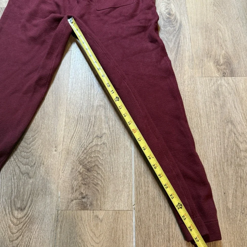 Monrow Supersoft Sweater Knit‎ Sweatsuit Top Joggers  in Rhubarb Red Size S